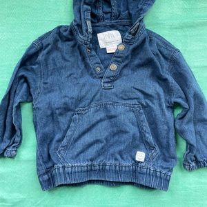 Zara Denim Hoodie / Sweatshirt